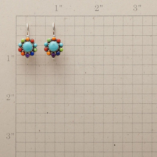 Cercei Hoop Chic Multicolori Turcoaz