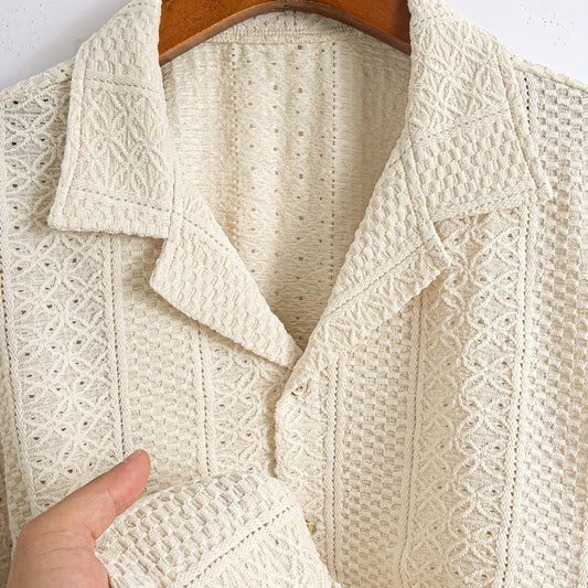 Nikolaos – Jacquard Geometric Breeze Πουκάμισο