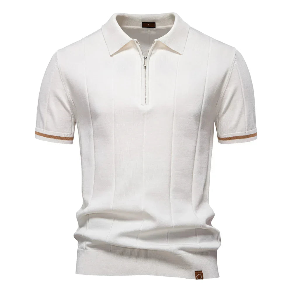 Dimitrios – Premium Cotton Quarter-Zip Polo