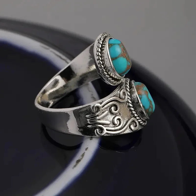 Inel Elegant Vintage Turcoaz