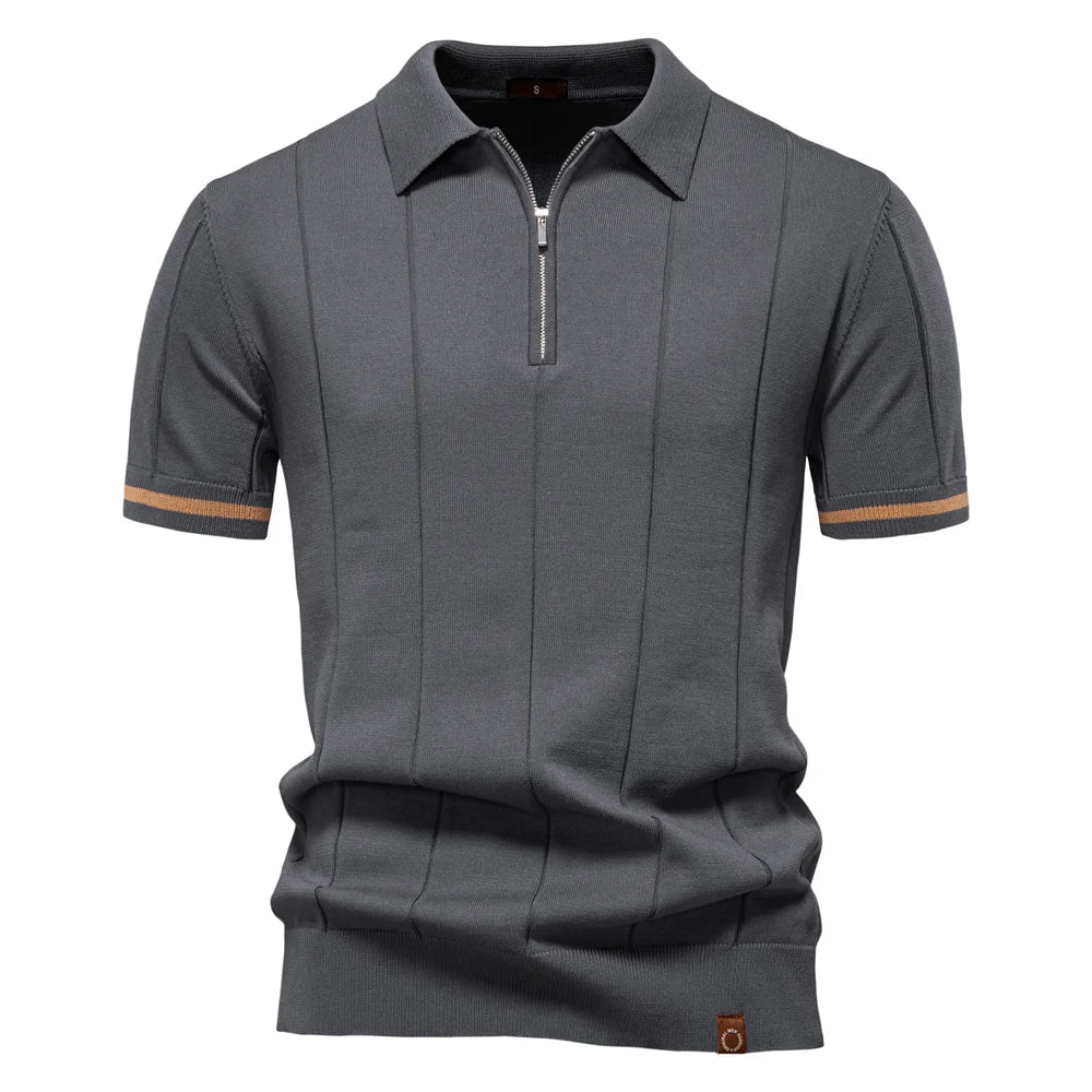 Dimitrios – Premium Cotton Quarter-Zip Polo
