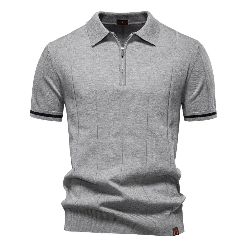 Dimitrios – Premium Cotton Quarter-Zip Polo