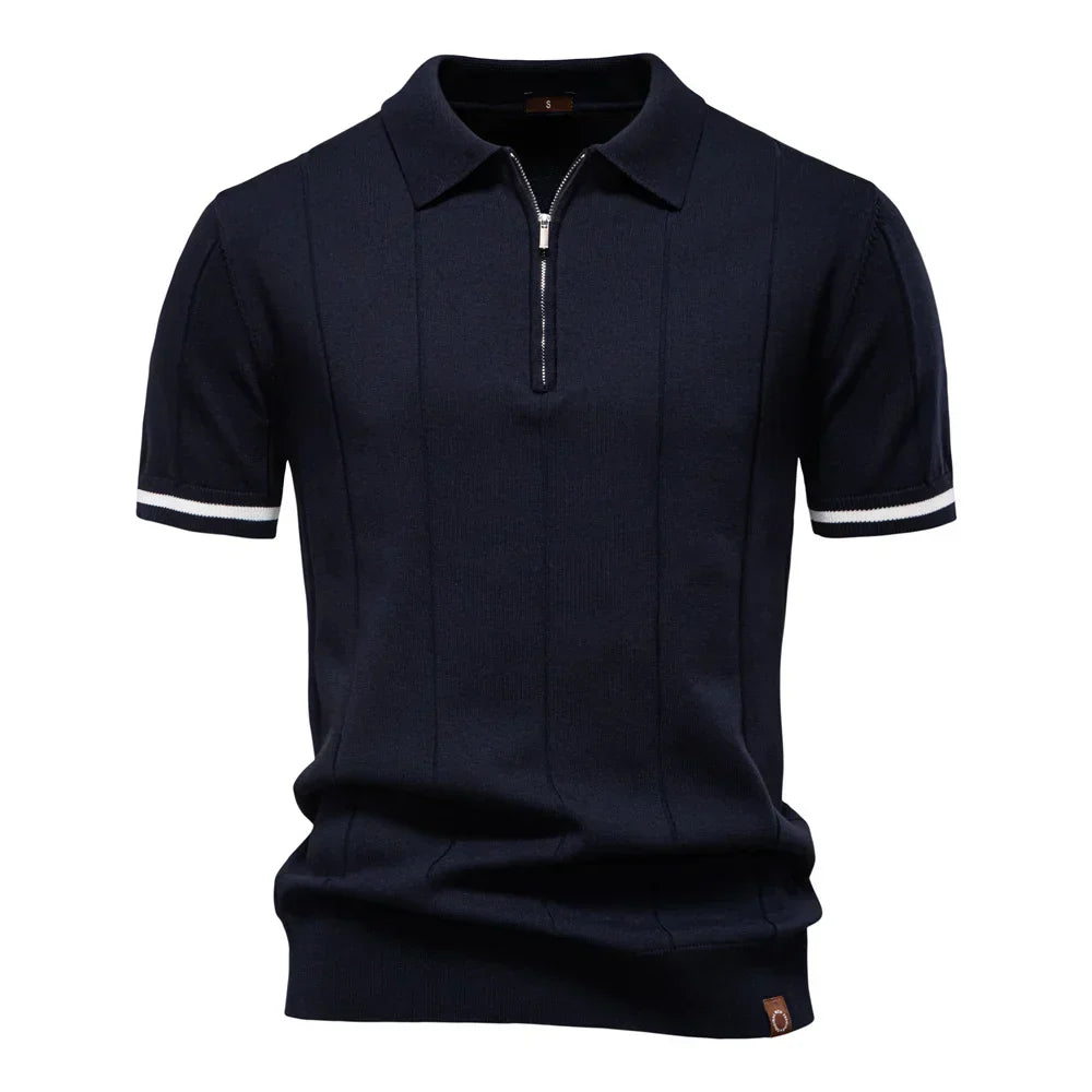 Dimitrios – Premium Cotton Quarter-Zip Polo